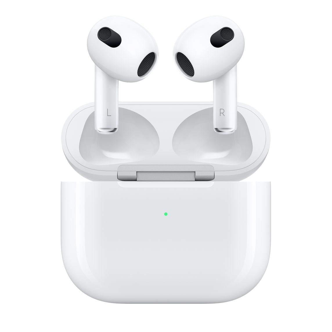 Apple AirPods (3rd generation) with MagSafe Charging CaseHeadphonesAll-new with spatial audio Bass hits an all-time high.An Apple-designed dynamic driver, powered by a custom amplifier, renders music in exceptionally detailed sound quality — so you revel